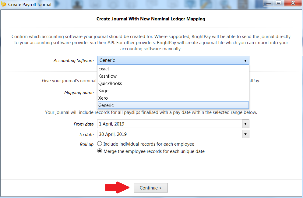 Creating a Generic Payroll Journal - BrightPay Documentation