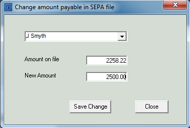 SEPA - Amend Payments