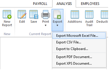 Analysis Export