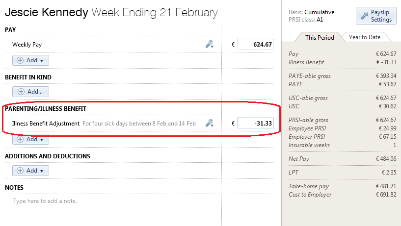 IB _ Adjustment amount