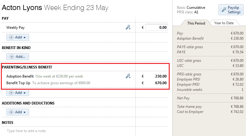 Al - benefit and top up